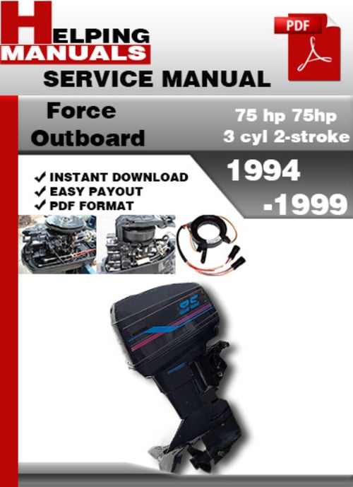mercury force 75 hp outboard service manual