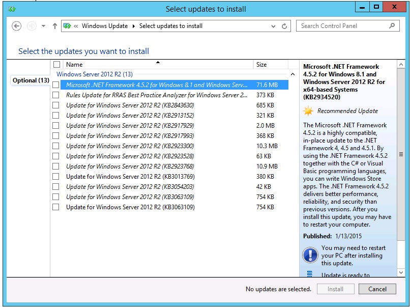 download windows updates manually server 2012 r2