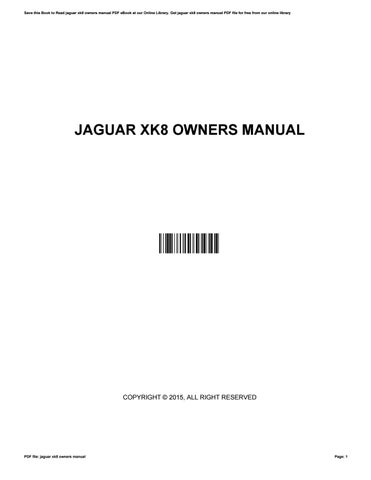 jaguar xk8 owners manual download