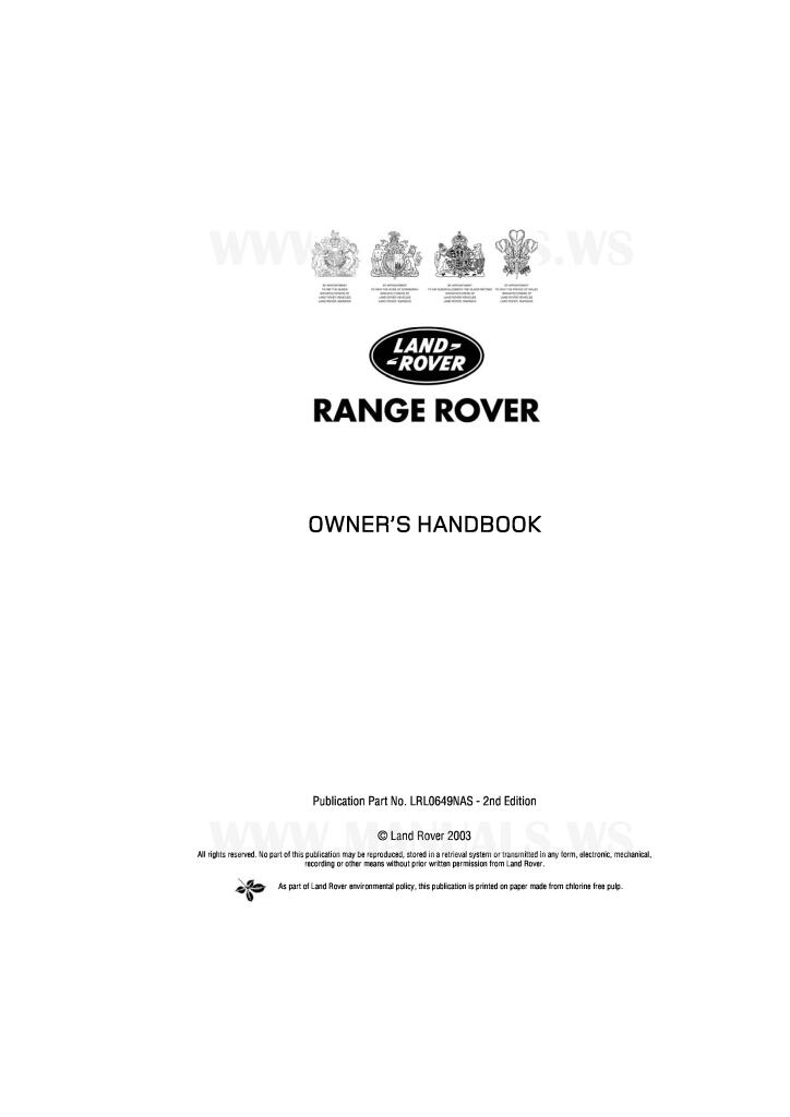 download free pdf 2003 range rover owners manuall