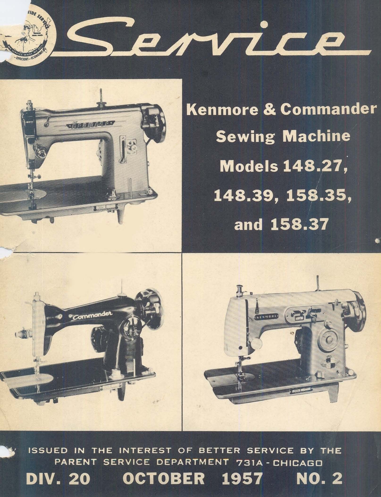 kenmore model 1357 sewing machine service manual