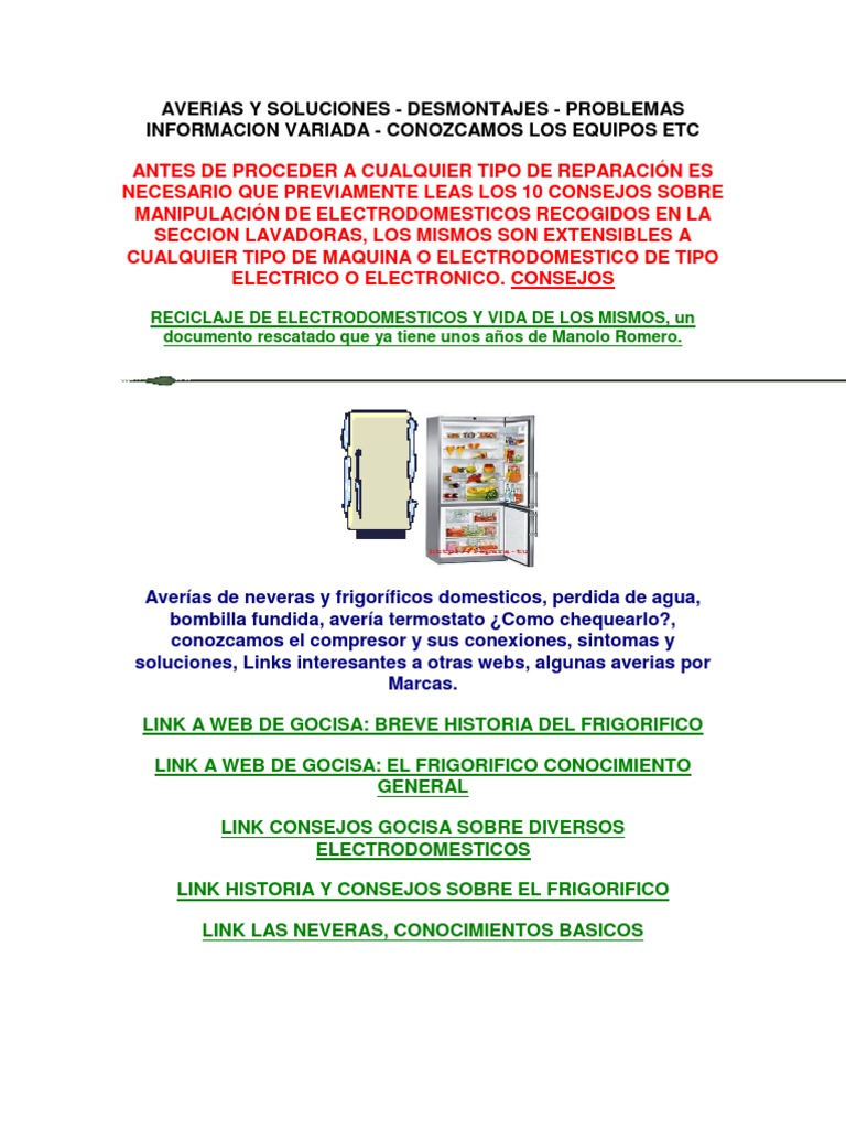 manual de reparacion de refrigeradores pdf gratis