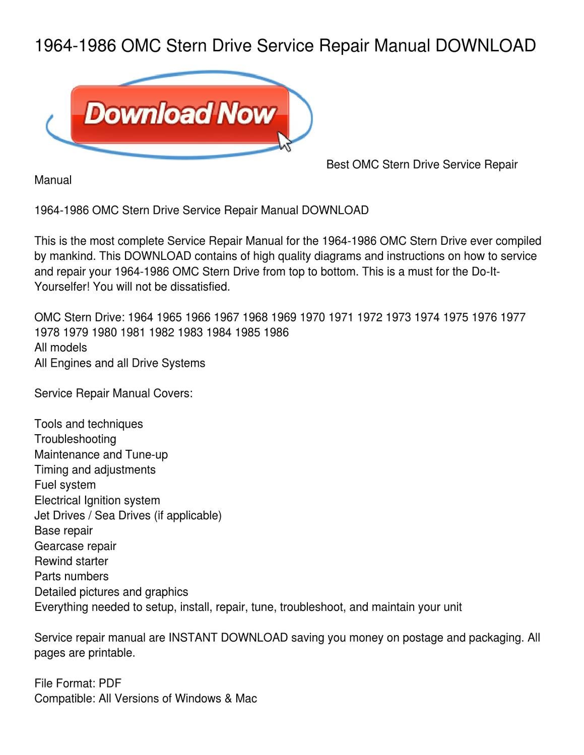 omc repair manual download free